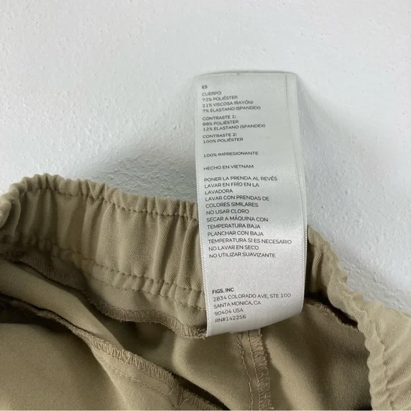 Figs Tansen Jogger Scrub Pants Mens Beige Size Small Uniform Medical - Picture 9 of 14